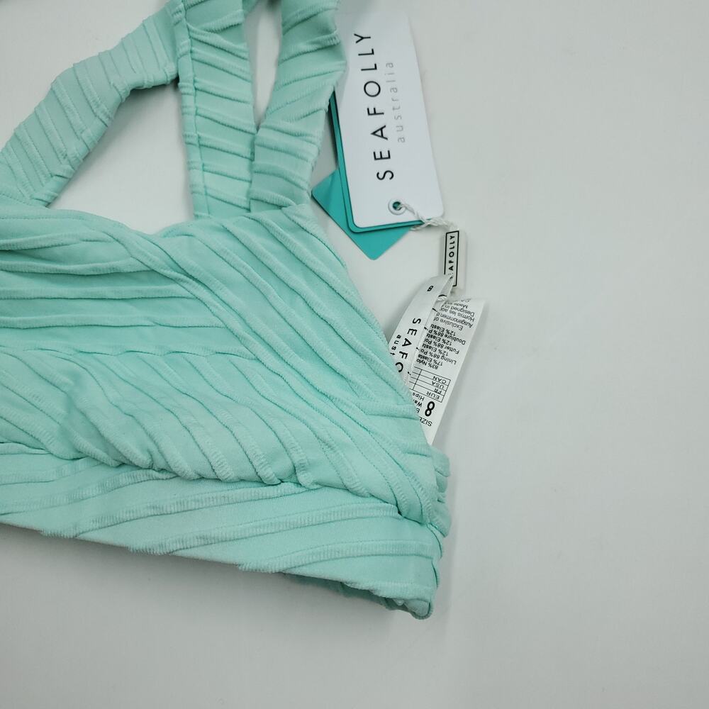 Fresh Water Crop Bikini Top by Seafolly Size 4 - Picture 2 of 9